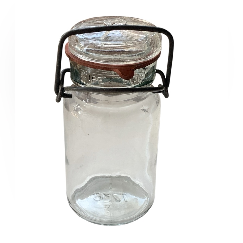 Kearns Gorsuch Lightening Jar 1776 Wire Bale Glass Storage Jar Farmhouse Decor - Picture 2 of 10